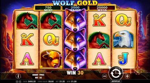 Wolf Gold progressive jackpot slot - wildlife theme